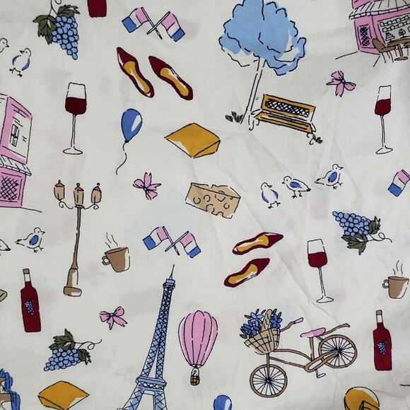 Talbots Blouse Paris France Popover Long Sleeve Top Women's Size Large L - Picture 6 of 9